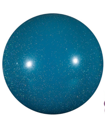 Rhythmic Gymnastics Ball Venturelli Glitter SILVER LINE - 18cm