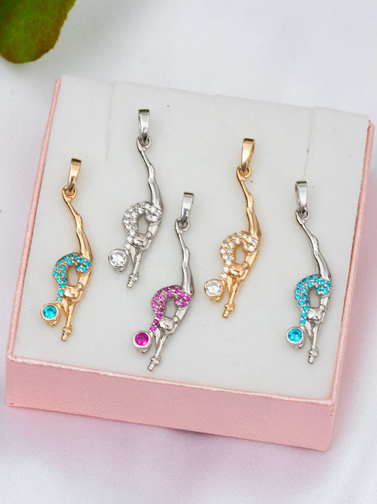 Silver Pendant with gemstones "Anturnan"