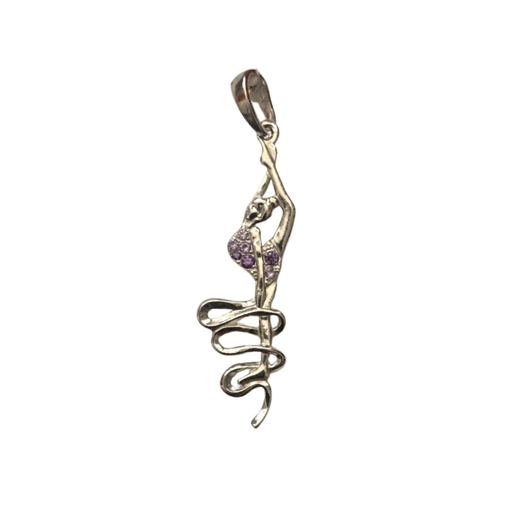 Silver Pendant “Girl with a Ribbon”