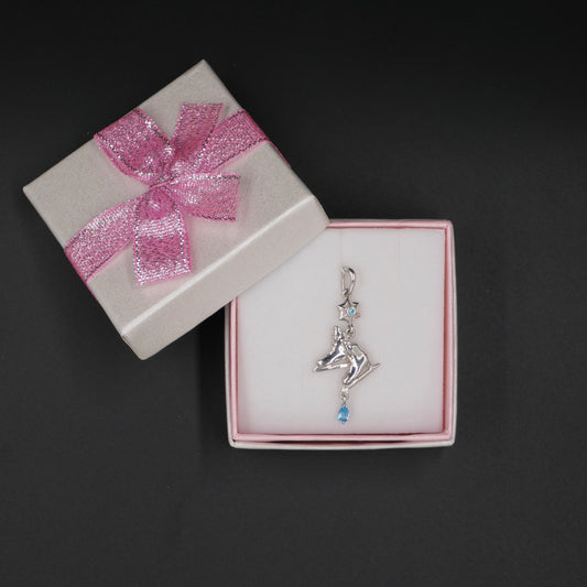 Silver pendant with Gemstones "Skates"