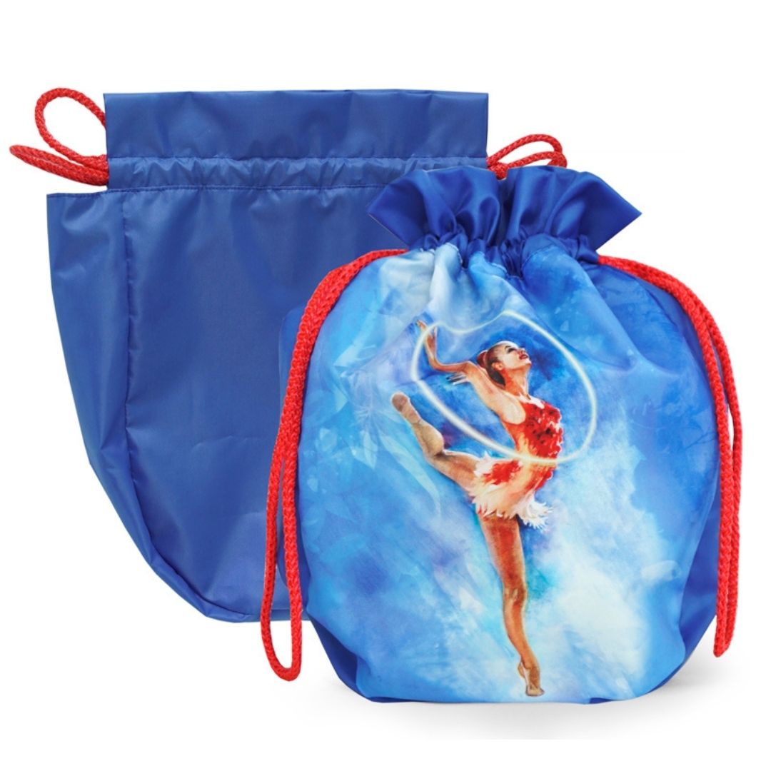 blue protective bag to store rhythmic gymnastics ball