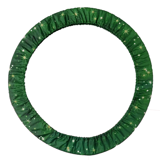 Green rhythmic gymnastics hoop cover