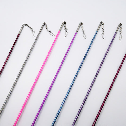 Gymnastics ribbon stick with glitter