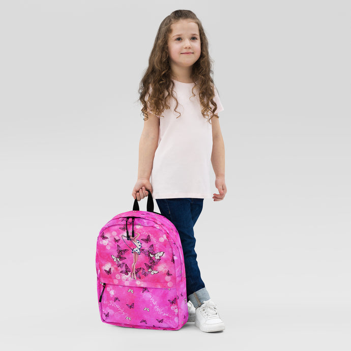 Backpack with Gymnast Print