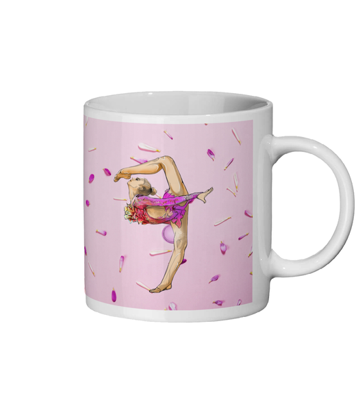 Mug en céramique 325 ml (11 oz) pétales roses gymnaste