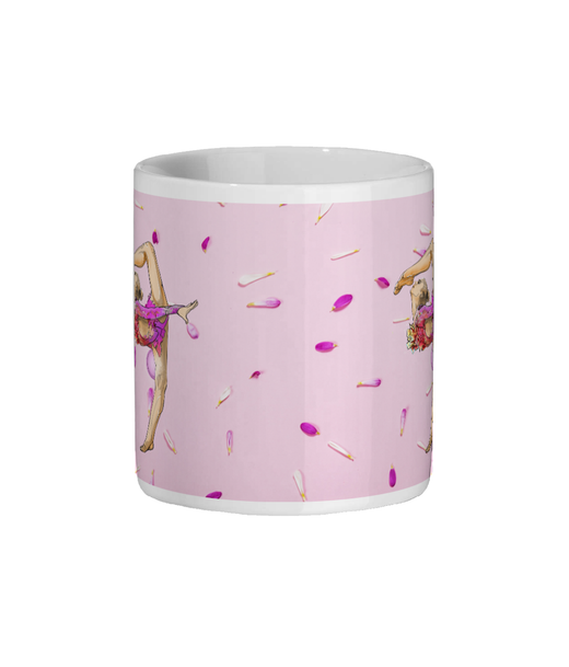 Mug en céramique 325 ml (11 oz) pétales roses gymnaste