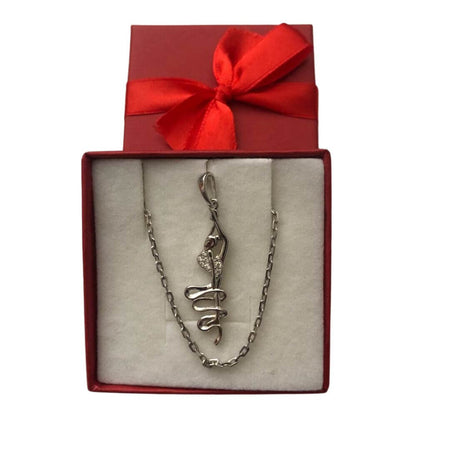 Pendentif en argent « Fille au ruban »