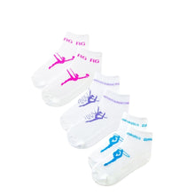 Load image into Gallery viewer, Set of 3 pairs of reinforced sole socks with gymnast print
