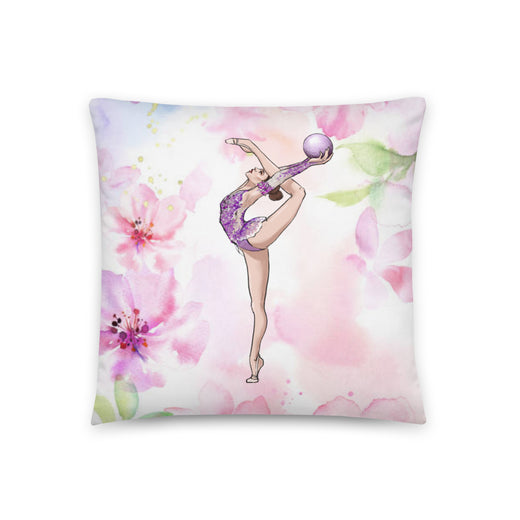 Coussin imprimé gymnaste avec ballon