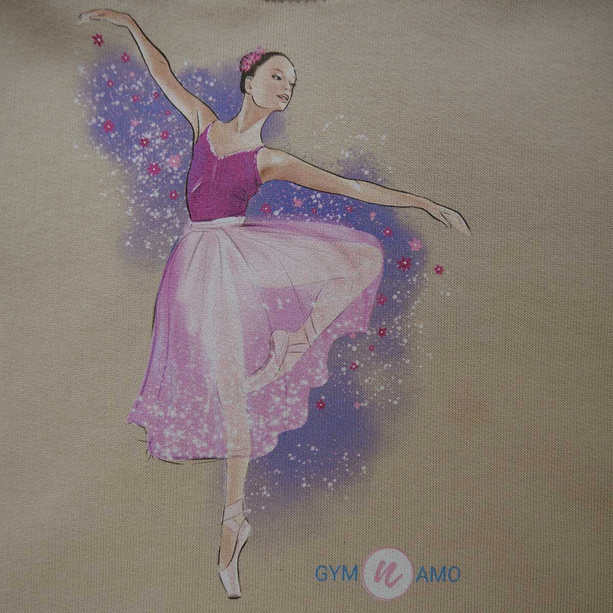 Sweat à capuche imprimé danseuse 