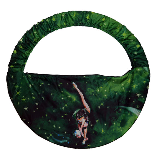 Green rhythmic gymnastics hoop bag