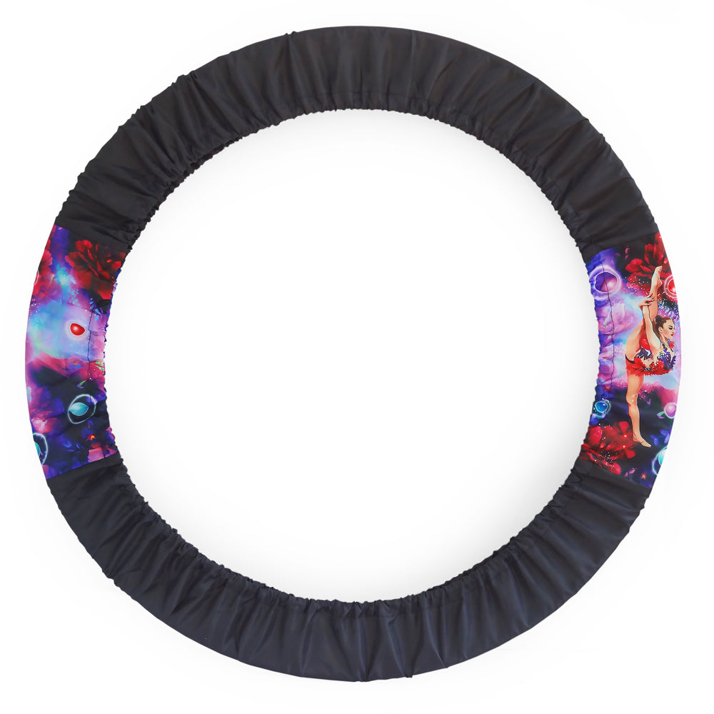 Cover for RG Hoop - black with gymnast illustration