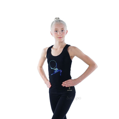 Gymnastics racerback tank top with crystals
